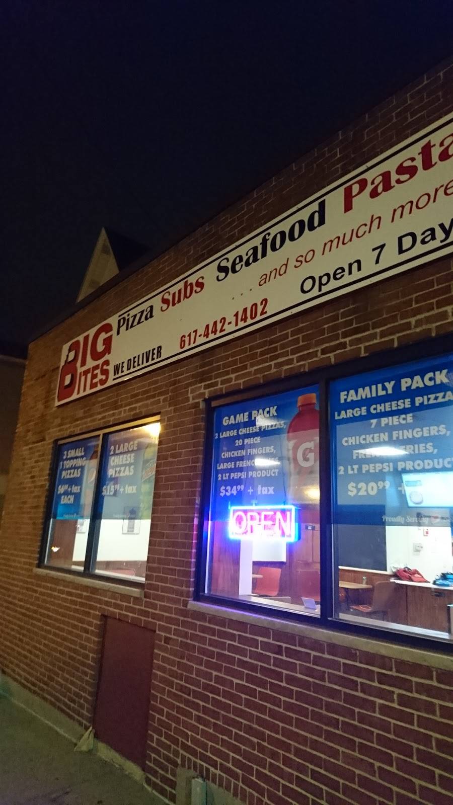 Big Bites Pizzeria | restaurant | 10 Walk Hill St, Jamaica Plain, MA 02130, USA | 6174421402 OR +1 617-442-1402