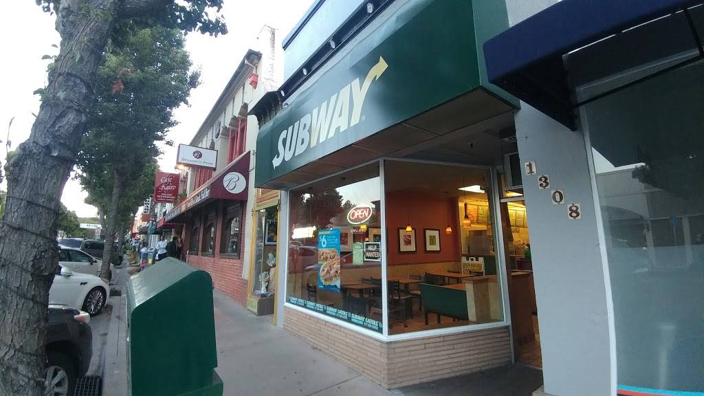 Subway Restaurants | restaurant | 1308 Broadway, Burlingame, CA 94010, USA | 6505480601 OR +1 650-548-0601