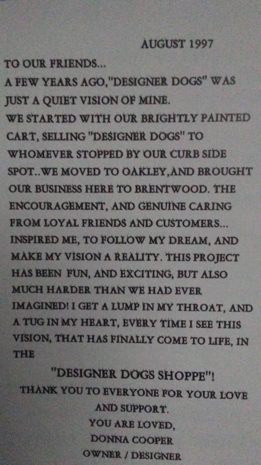 Designer Dogs Shoppe | restaurant | 6630 Brentwood Blvd, Brentwood, CA 94513, USA | 9255169906 OR +1 925-516-9906