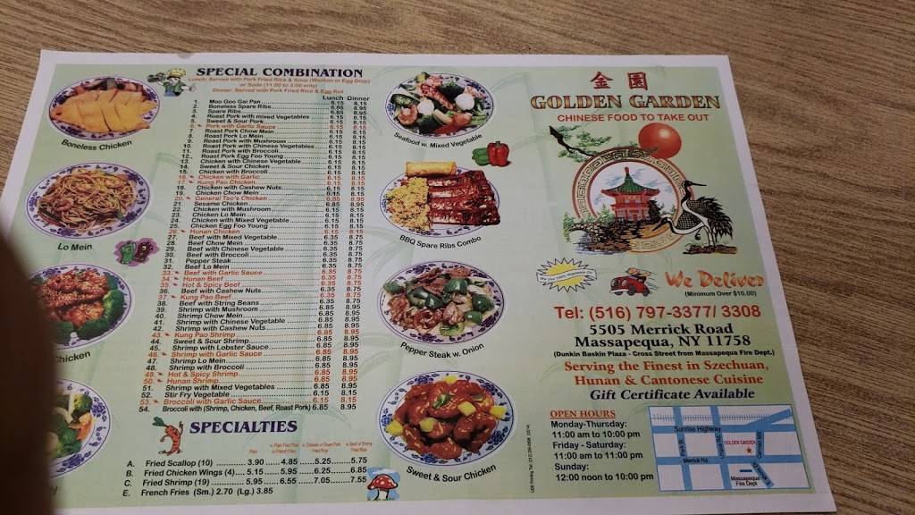 Golden Garden Restaurant | restaurant | 5505 Merrick Rd, Massapequa, NY 11758, USA | 5167973377 OR +1 516-797-3377