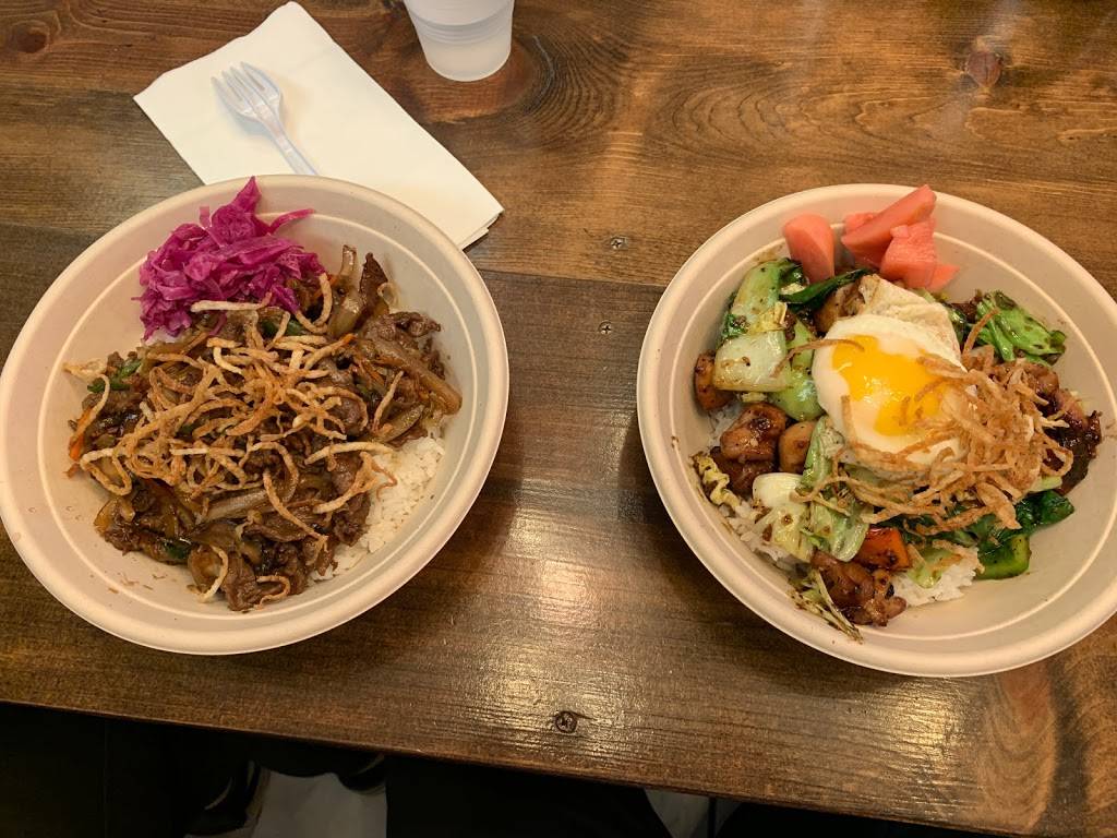 BBQ+RICE Korean BBQ Bowl | restaurant | 7363 Sunset Blvd, Los Angeles, CA 90046, USA | 3234985772 OR +1 323-498-5772