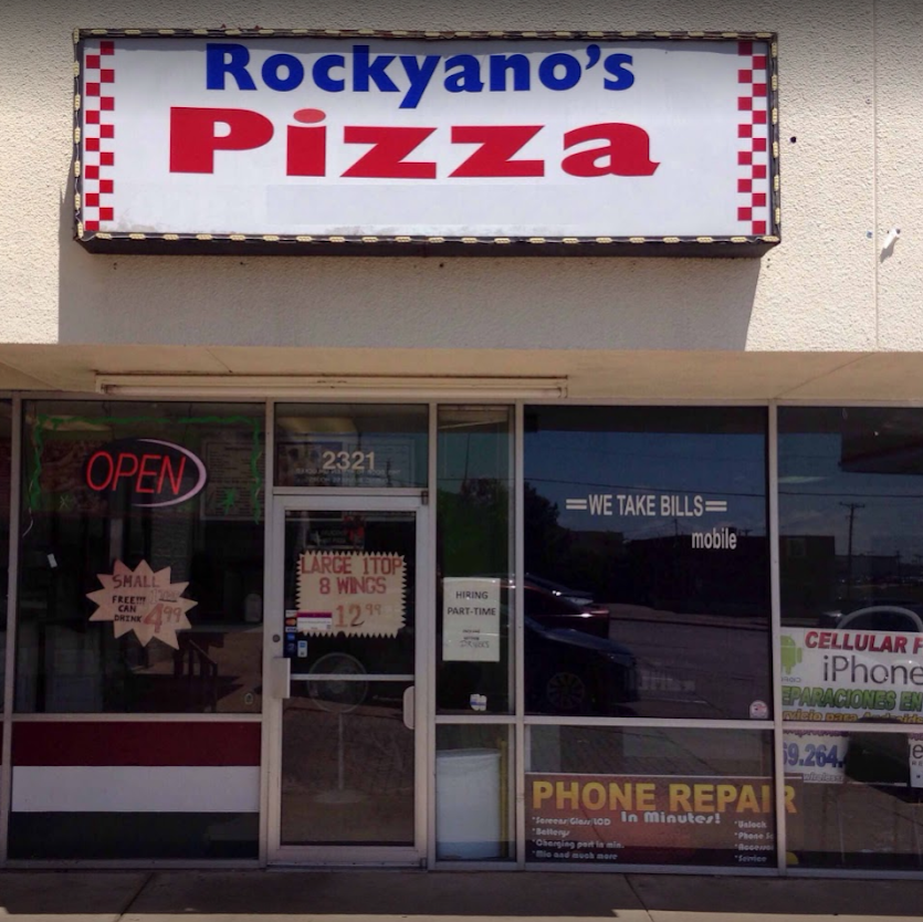 Rockyanos Pizza | restaurant | 2321 Oates Dr, Mesquite, TX 75150, USA | 9726813800 OR +1 972-681-3800