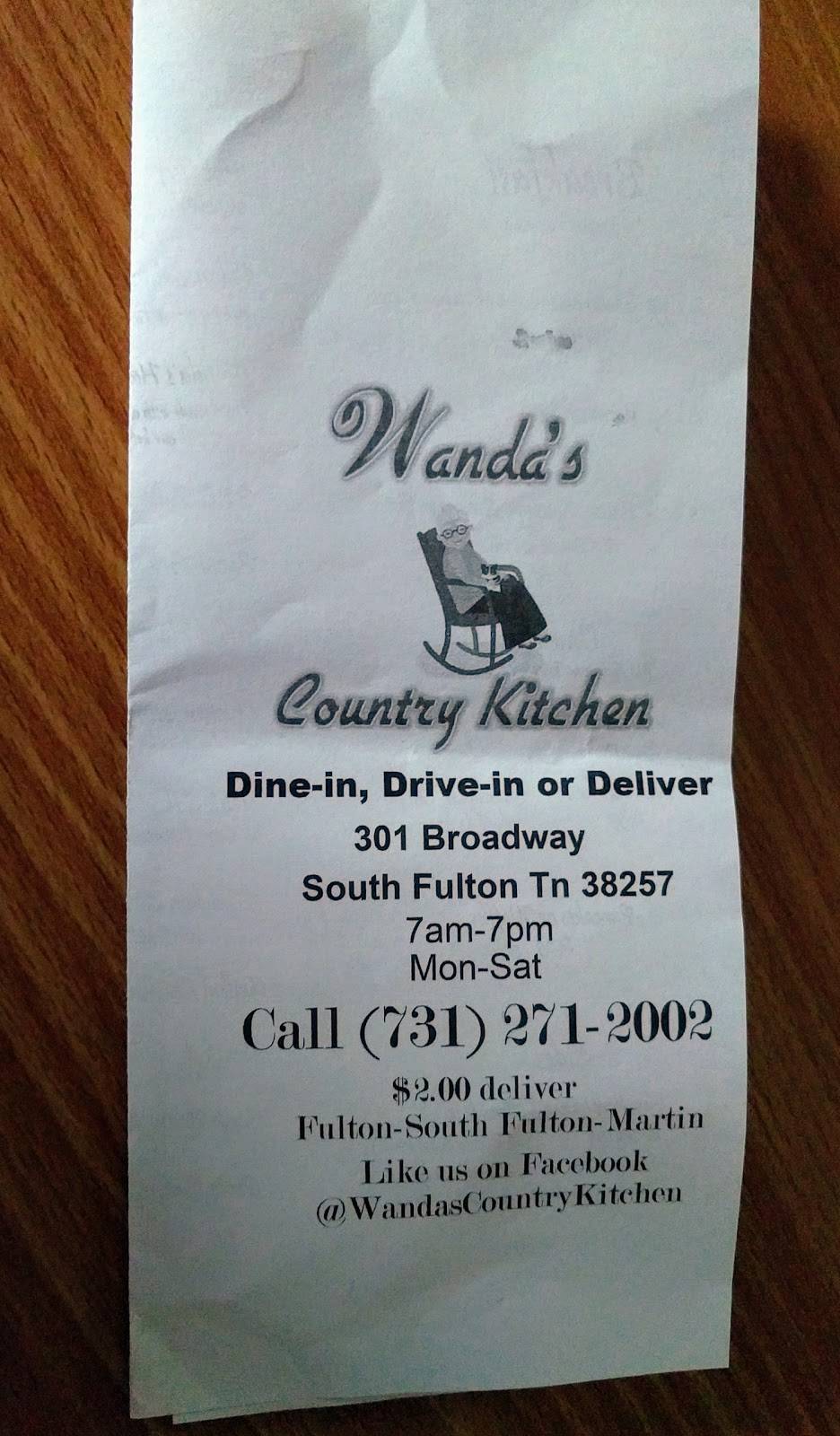 Wandas Country Kitchen | restaurant | 301 Broadway St, South Fulton, TN 38257, USA | 7312712002 OR +1 731-271-2002