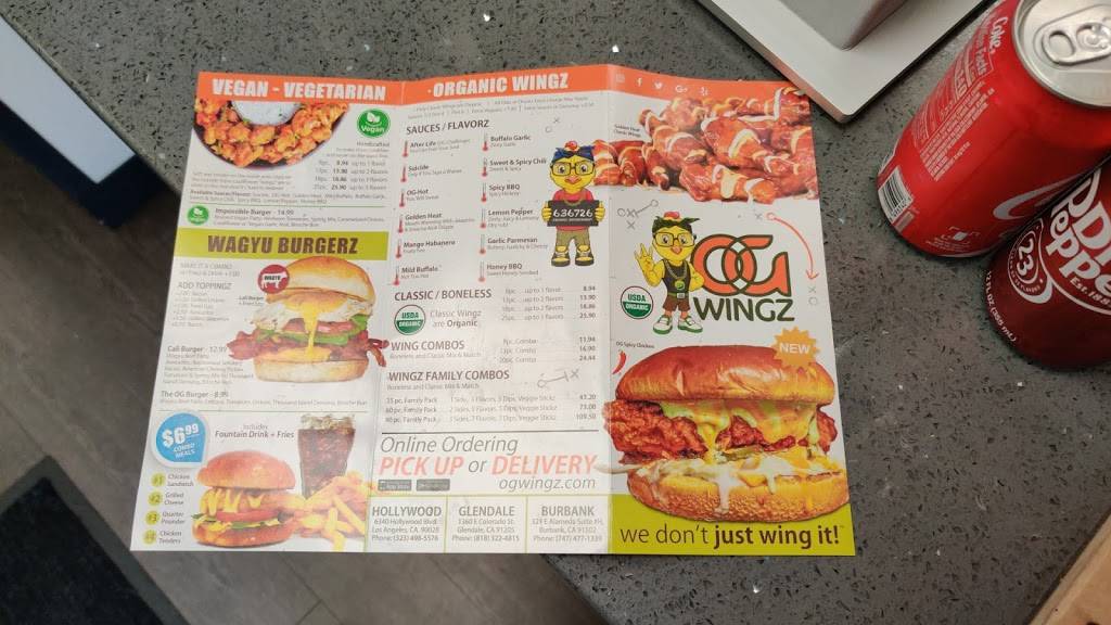 OG Wingz | restaurant | 321 E Alameda Ave Unit #H, Burbank, CA 91502, USA | 8185883578 OR +1 818-588-3578