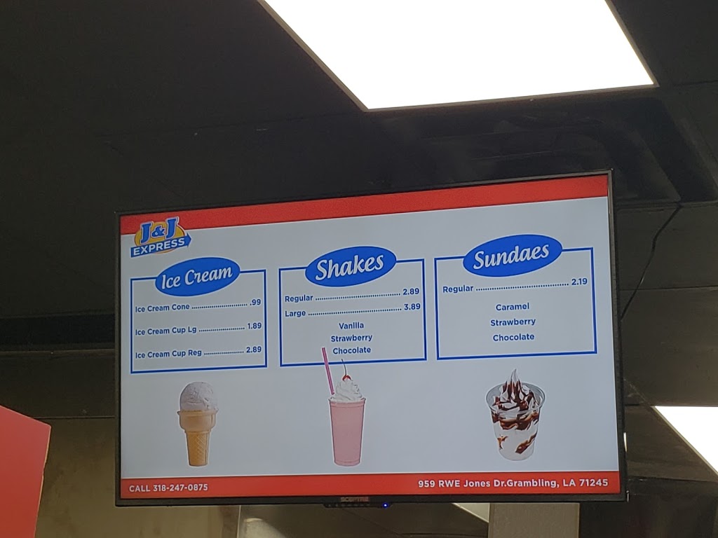 J & J Express | restaurant | 959 Rwe Jones Dr, Grambling, LA 71245, USA | 3182470875 OR +1 318-247-0875