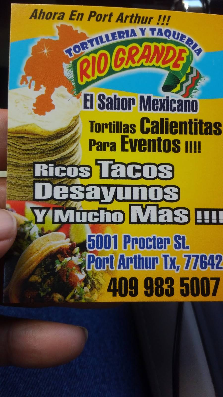 RIO GRANDE MEXICAN RESTRAUNT | restaurant | 5001 Procter St, Port Arthur, TX 77642, USA | 4099835007 OR +1 409-983-5007