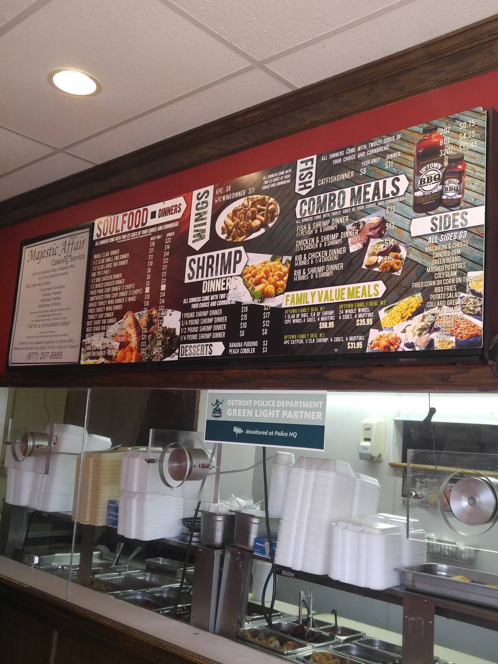 Uptown BBQ & Soulfood | restaurant | 15700 Livernois, Detroit, MI 48238, USA | 3138617590 OR +1 313-861-7590