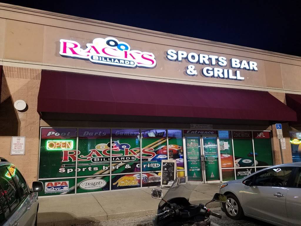 Racks Billiards Sports Bar and Grill | restaurant | 312 N Mall Entrance Rd, Sanford, FL 32771, USA | 4074497665 OR +1 407-449-7665