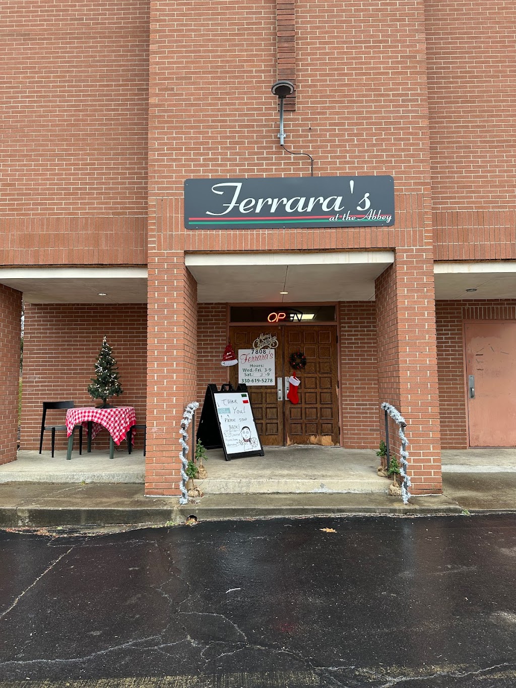 Ferrara’s at the Abbey | restaurant | 7808 Locust St, Masury, OH 44438, USA | 3306195278 OR +1 330-619-5278