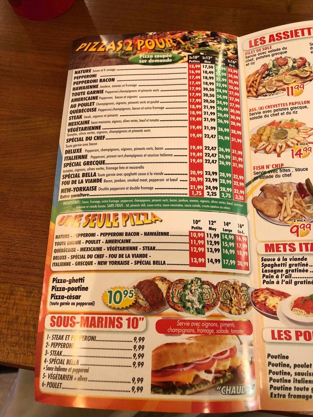 Bella Pizza | restaurant | 810 Rue Notre-Dame, Repentigny, QC J5Y 1B6, Canada | 4505851313 OR +1 450-585-1313