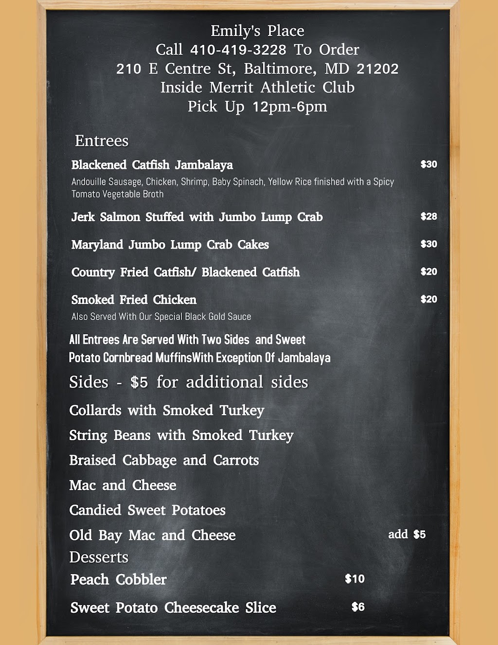 Emilys Place | restaurant | 8019 Philadelphia Rd, Rosedale, MD 21237, USA | 4104193228 OR +1 410-419-3228