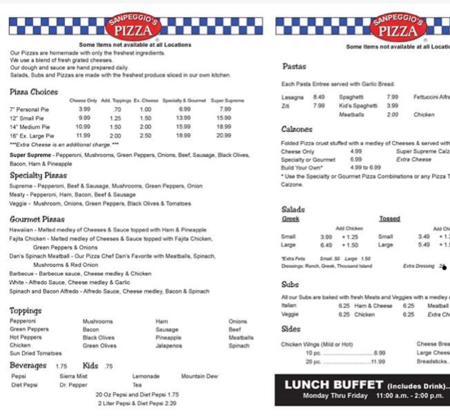 Sanpeggios Pizza | restaurant | 7270 Gadsden Hwy # 100, Trussville, AL 35173, USA | 2056553399 OR +1 205-655-3399