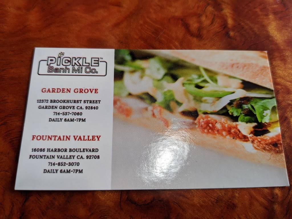 Pickle Banh Mi Co | cafe | 16086 Harbor Blvd, Fountain Valley, CA 92708, USA | 7148523070 OR +1 714-852-3070