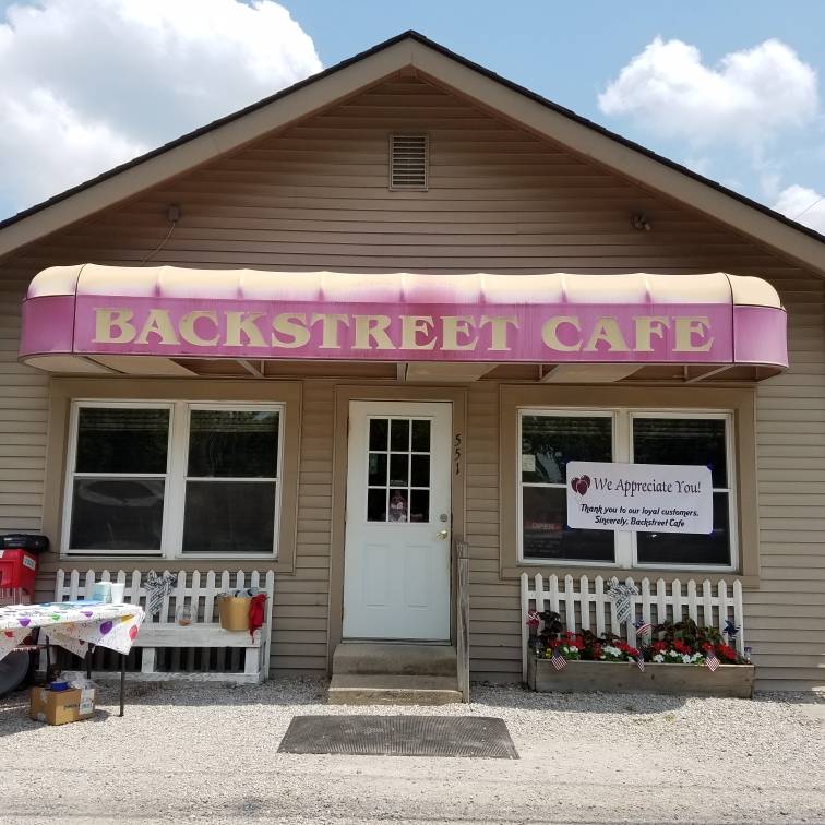 Backstreet Cafe | cafe | 551 Myrtle Ave, Frankfort, IN 46041, USA | 7656547202 OR +1 765-654-7202