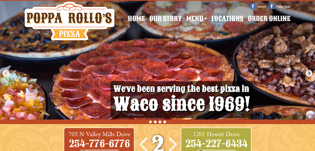 Poppa Rollos Pizza | restaurant | 703 N Valley Mills Dr, Waco, TX 76710, USA | 2547766776 OR +1 254-776-6776
