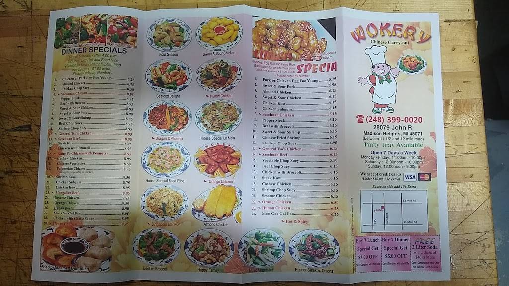 Wokery Chinese food | meal takeaway | 28079 John R Rd, Madison Heights, MI 48071, USA | 2483990020 OR +1 248-399-0020