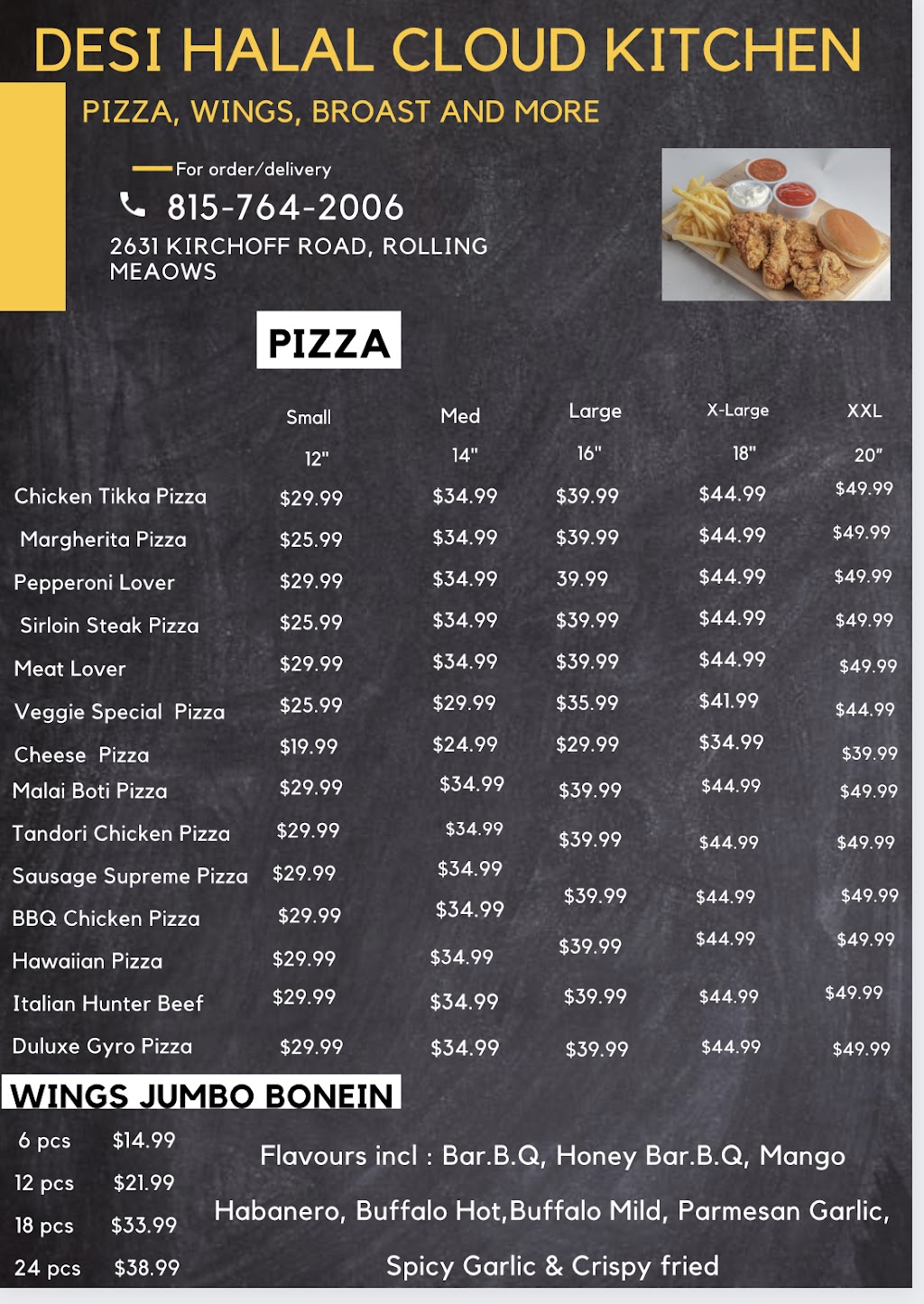 Desi Halal Cloud Kitchen | restaurant | 2631 Kirchoff Rd, Rolling Meadows, IL 60008, USA | 8157642006 OR +1 815-764-2006