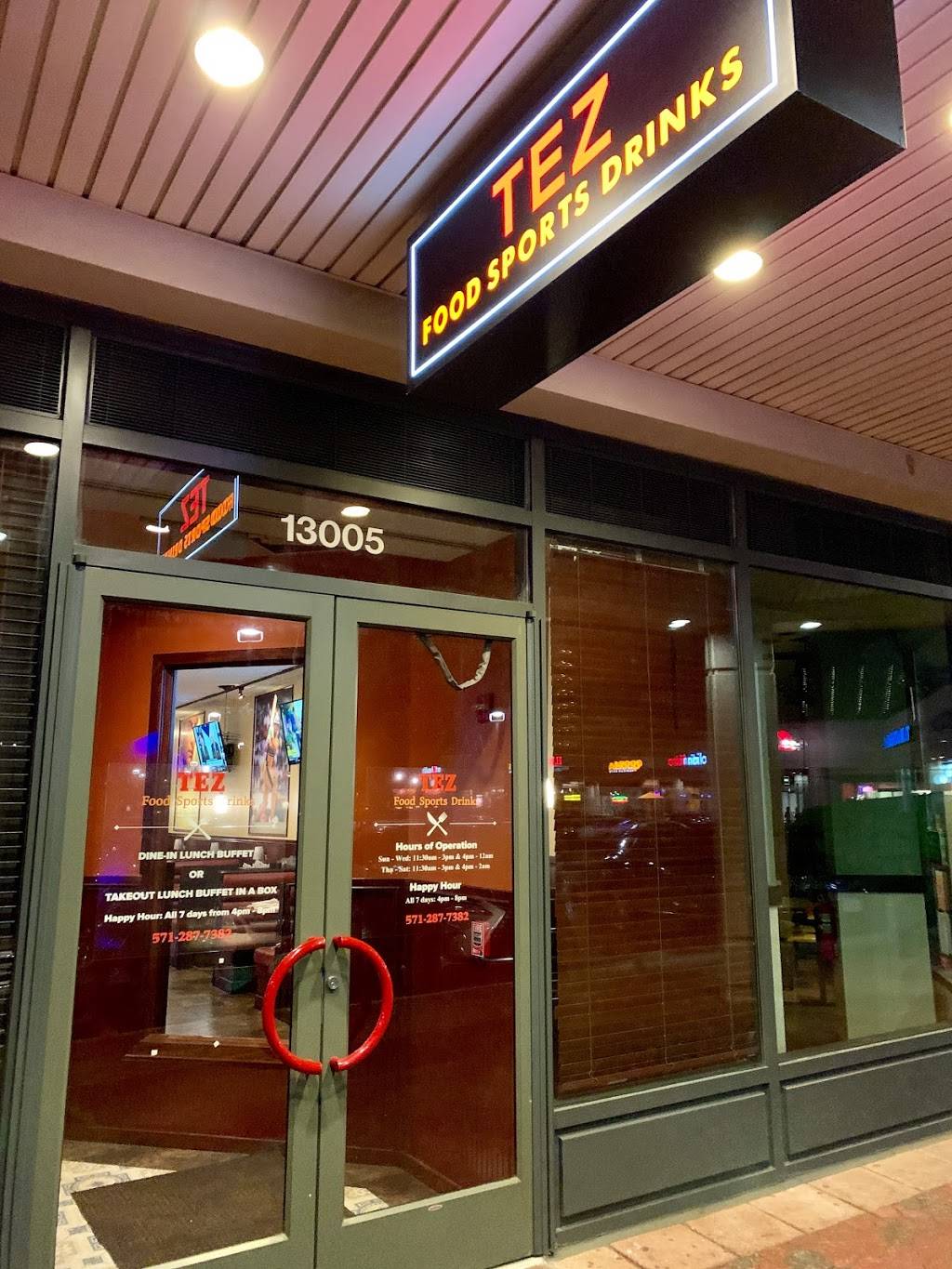 TEZ Indian American Restaurant and Sports Bar | restaurant | 13005 Worldgate Dr, Herndon, VA 20170, USA | 5712877382 OR +1 571-287-7382