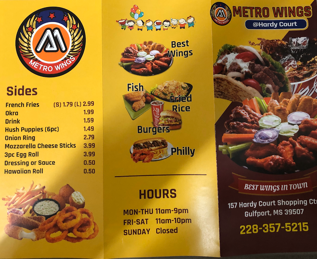 METRO WINGS @ Hardy Court | restaurant | 157 Hardy Court Shopping CTR, Gulfport, MS 39507, USA | 2283575215 OR +1 228-357-5215
