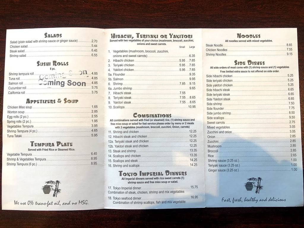 Tokyo Grill Express Duncan | restaurant | 2318 E Main St, Duncan, SC 29334, USA | 8643365244 OR +1 864-336-5244