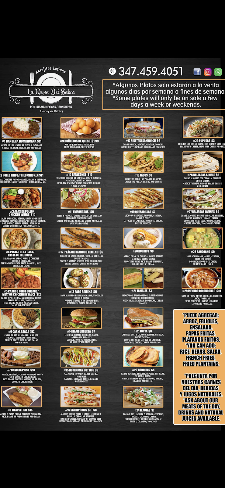 Comida Latina La Reyna del sabor | restaurant | 4784 Capital Cir SW, Tallahassee, FL 32305, USA | 3474594051 OR +1 347-459-4051