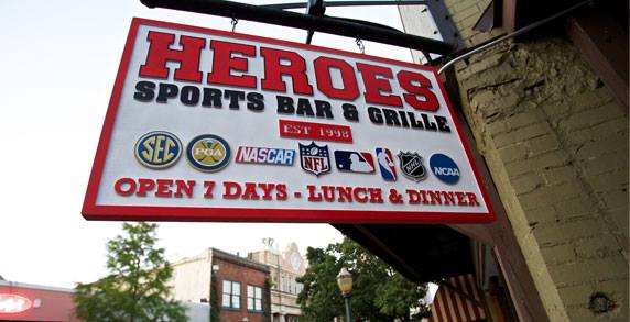 Heroes Sports Bar & Grille- Downtown | restaurant | 273 Dauphin St, Mobile, AL 36602, USA | 2514334376 OR +1 251-433-4376