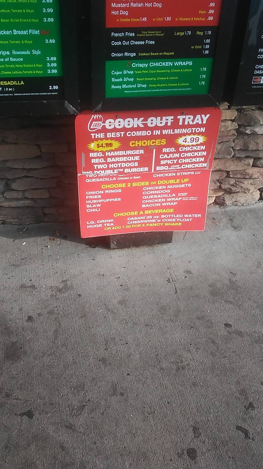 Cook Out | restaurant | 715 S College Rd, Wilmington, NC 28403, USA | 9103992656 OR +1 910-399-2656