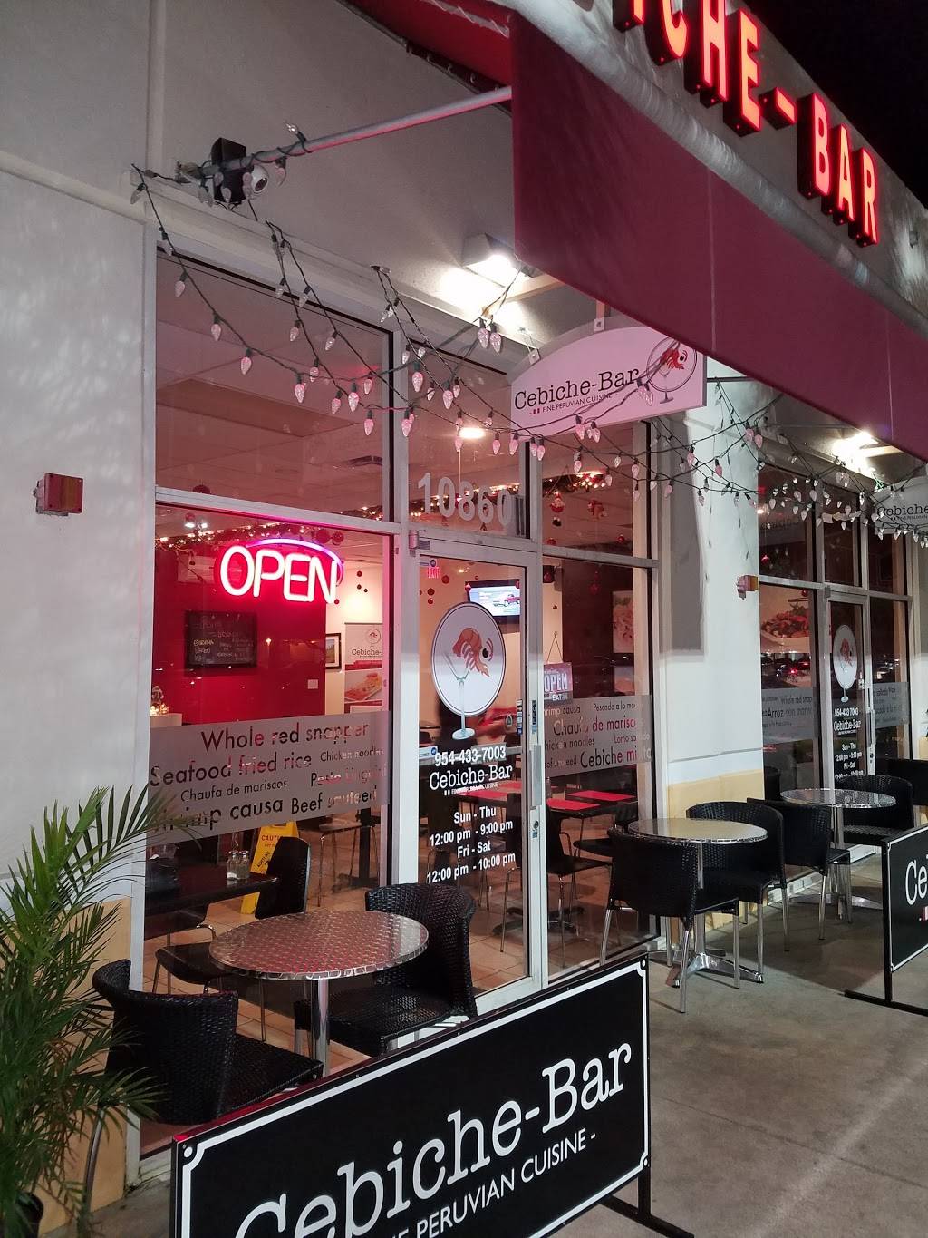 Cebiche-Bar | restaurant | 10860 Pines Blvd, Pembroke Pines, FL 33026, USA | 9544337003 OR +1 954-433-7003
