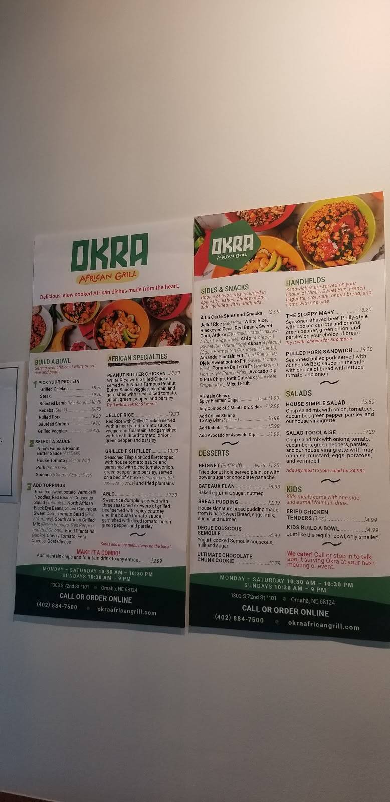Okra African Grill | restaurant | 1303 S 72nd St #101, Omaha, NE 68124, USA | 4028847500 OR +1 402-884-7500