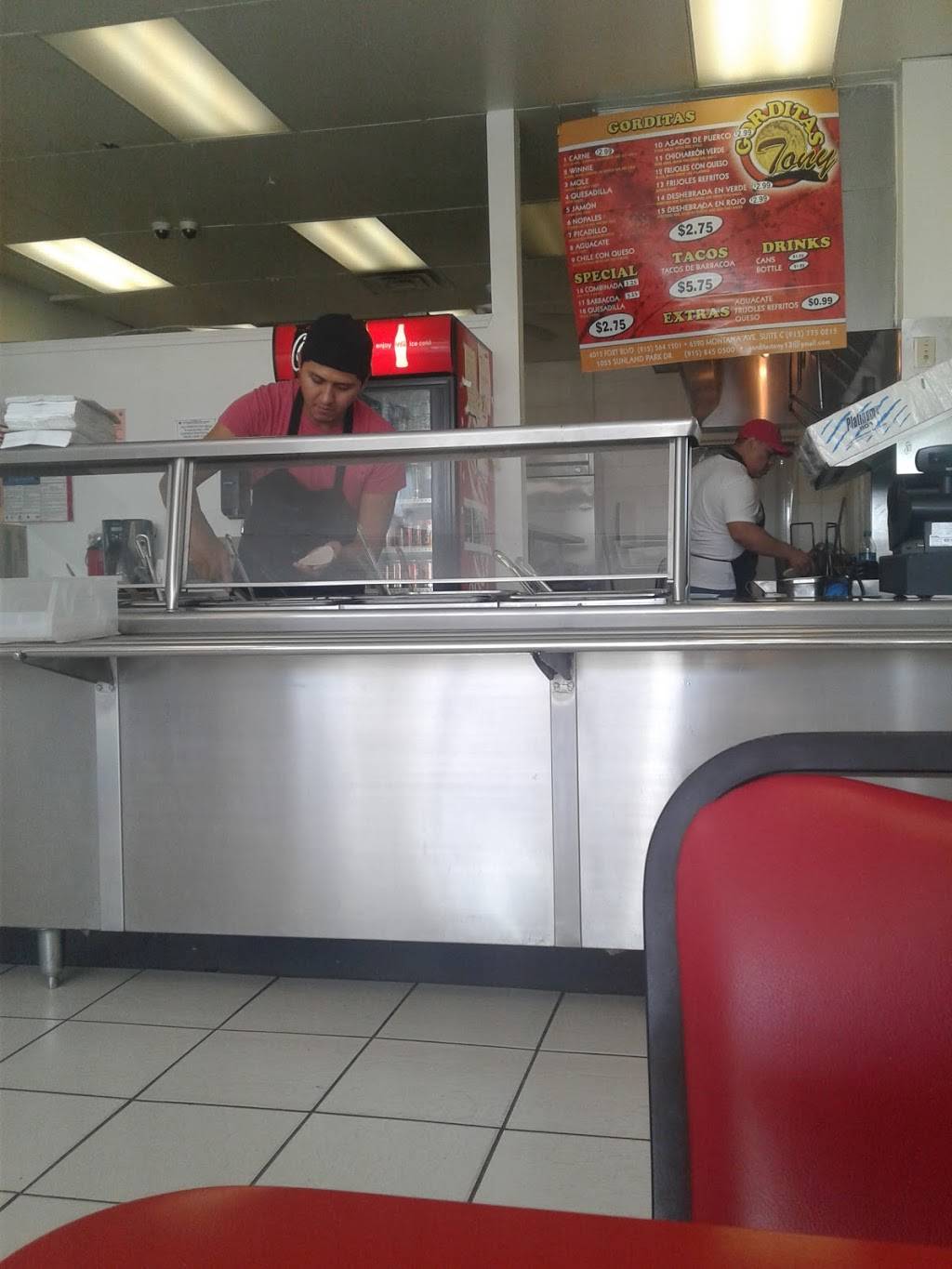 Gorditas Tony | restaurant | 1055 Sunland Park Dr, El Paso, TX 79922, USA | 9158450500 OR +1 915-845-0500