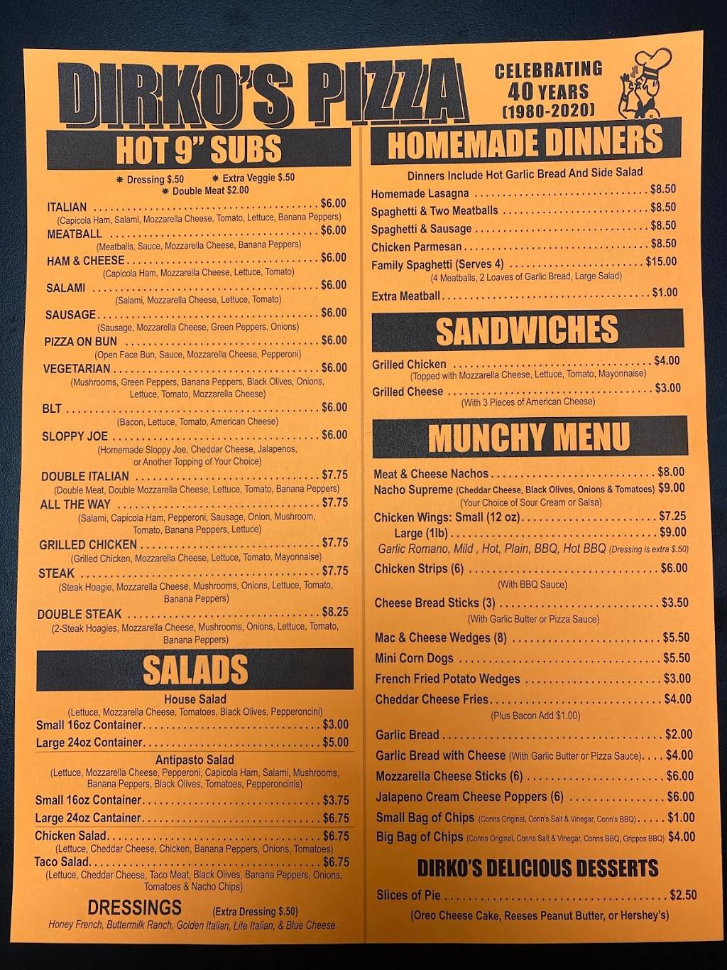 Dirkos Pizza Johnstown | restaurant | 90 S Main St, Johnstown, OH 43031, USA | 7409663002 OR +1 740-966-3002