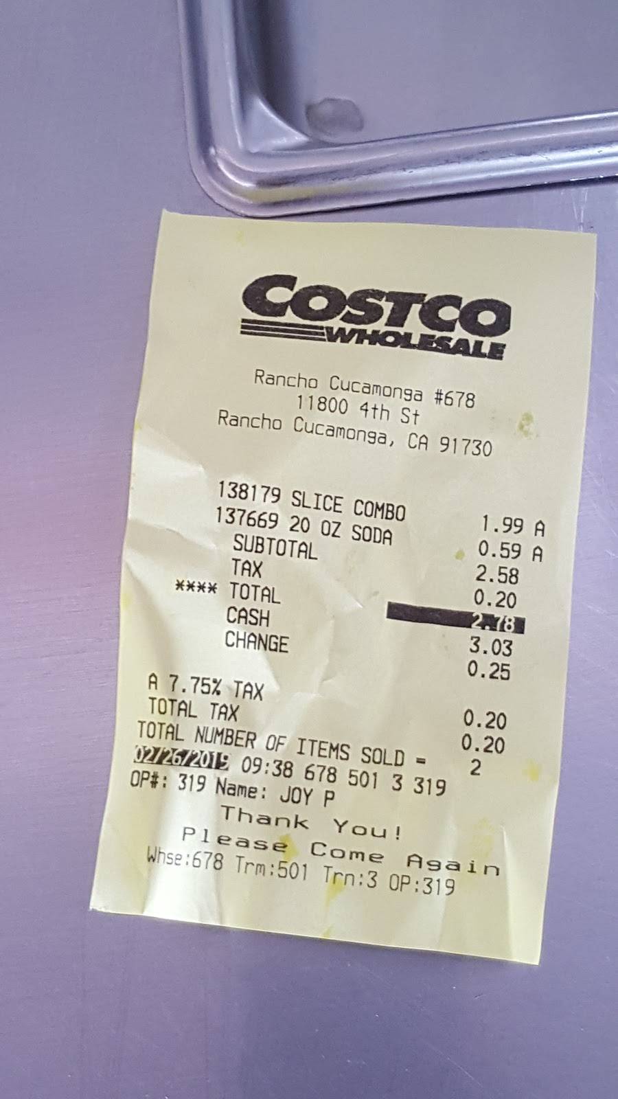 Costco Food Court | meal takeaway | 11800 Fourth St, Rancho Cucamonga, CA 91730, USA | 9095811703 OR +1 909-581-1703