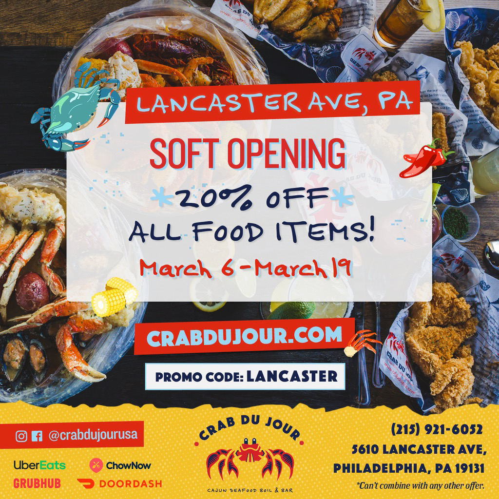 Crab Du Jour Xpress Cajun Seafood | restaurant | 5610 Lancaster Ave, Philadelphia, PA 19131, USA | 2159216052 OR +1 215-921-6052