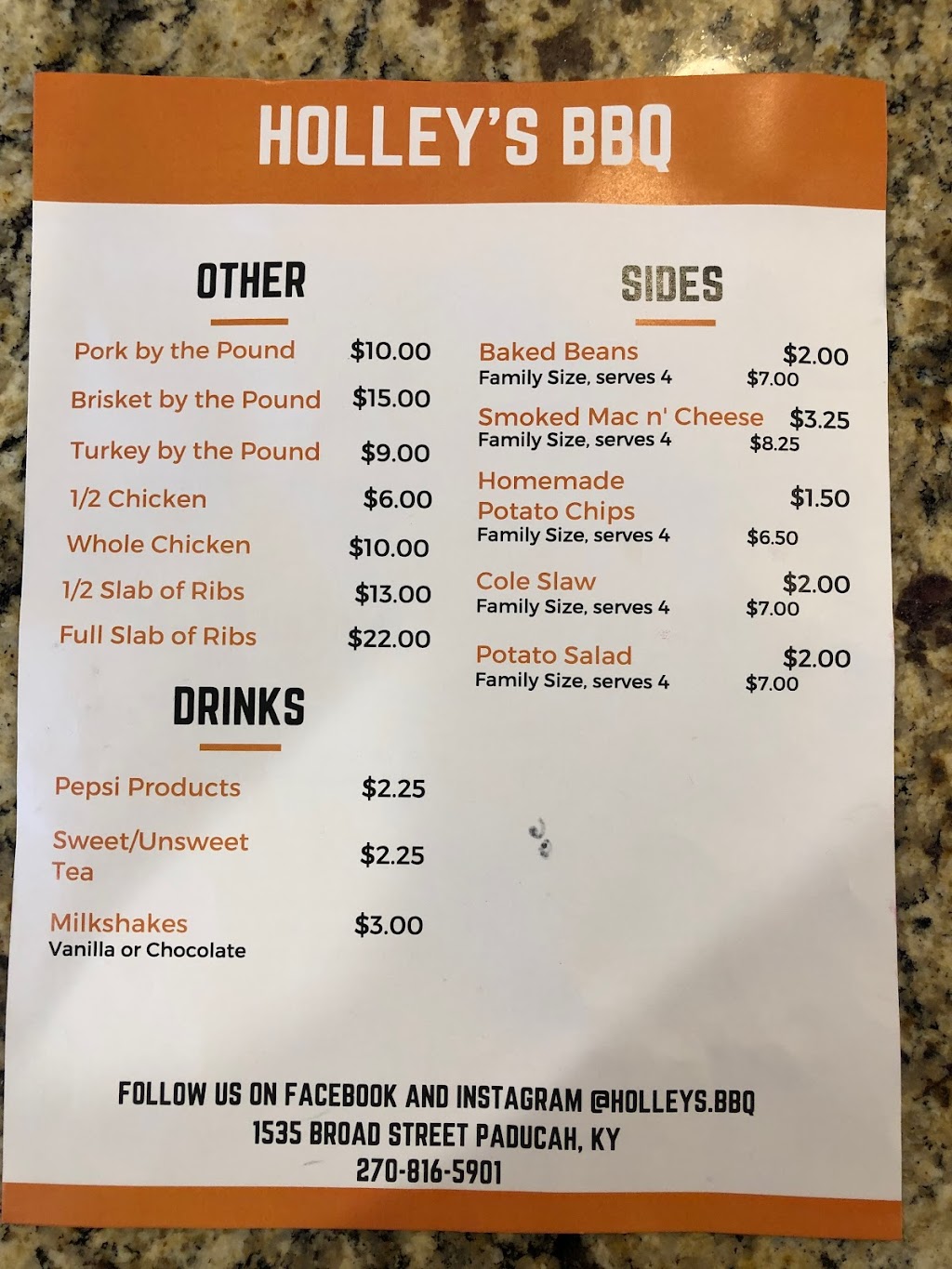 Holleys BBQ | restaurant | 1535 Broad St, Paducah, KY 42003, USA | 2708165901 OR +1 270-816-5901