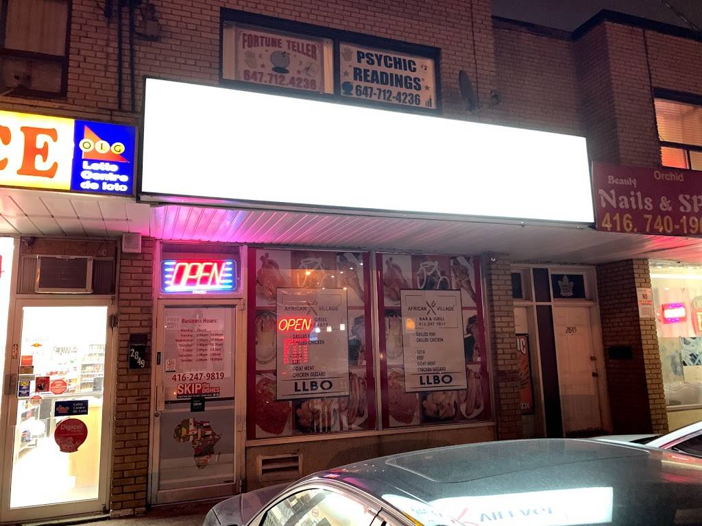 African Village | restaurant | 2849 Weston Rd, North York, ON M9M 2S1, Canada | 4162479819 OR +1 416-247-9819