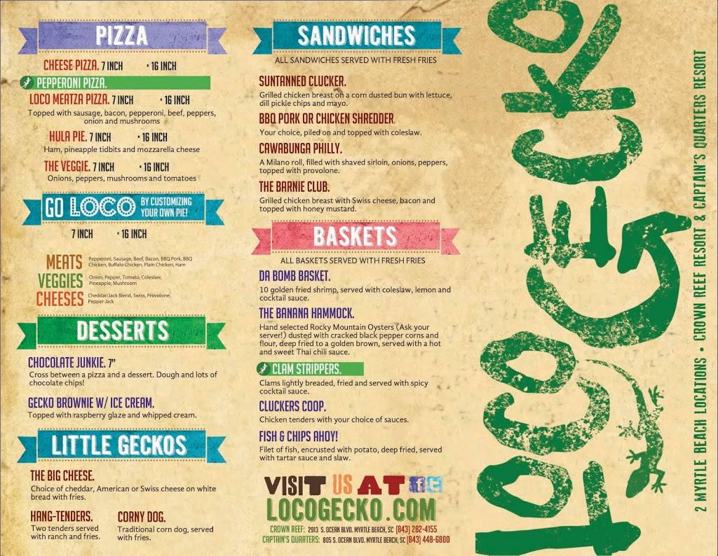 Loco Gecko | restaurant | 2913 South Ocean Boulevard, Myrtle Beach, SC 29577, USA | 8432824155 OR +1 843-282-4155