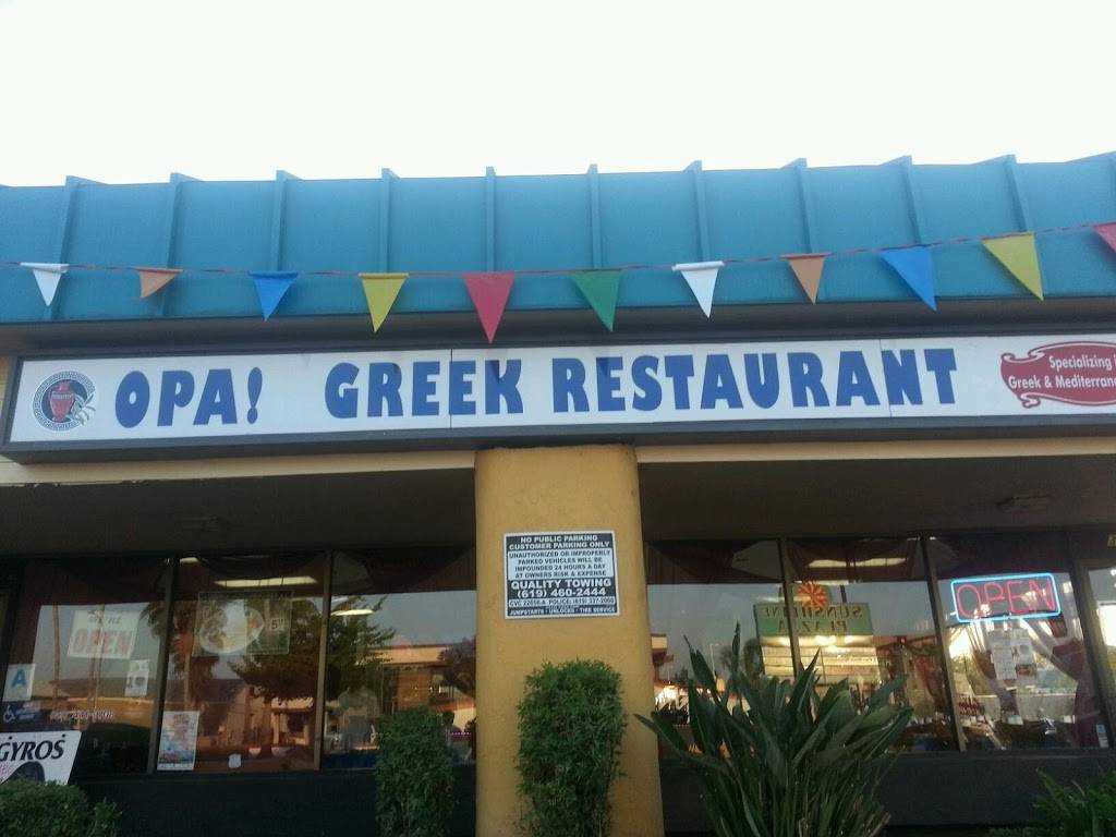 Opa Greek Restaurant & Grill | restaurant | 345 W Main St, El Cajon, CA 92020, USA | 6194419708 OR +1 619-441-9708