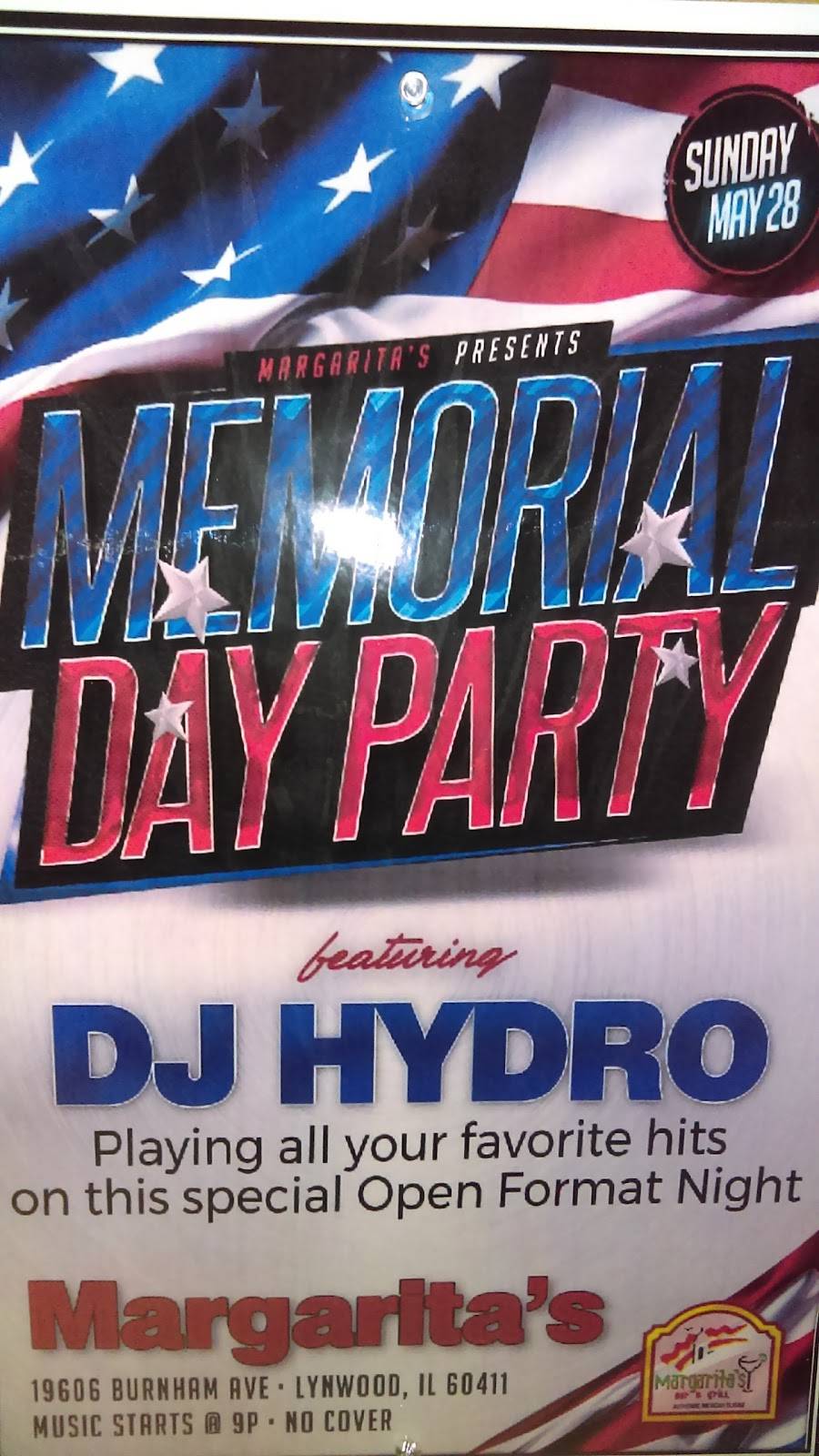 Margaritas Bar & Grill | restaurant | 19606 Burnham Ave, Lynwood, IL 60411, USA | 7084182650 OR +1 708-418-2650