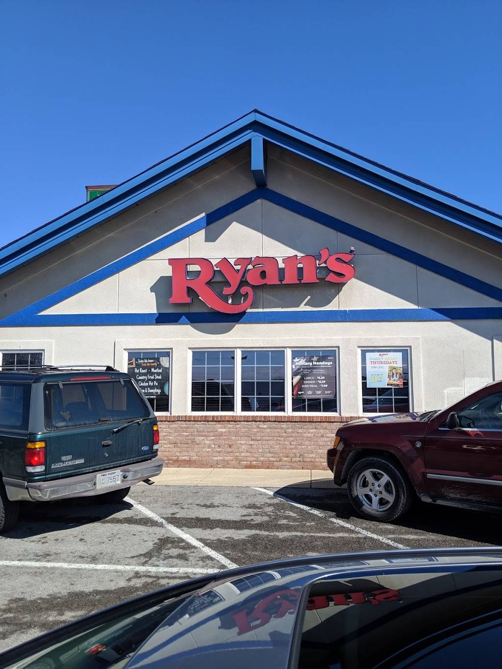Ryans | restaurant | 519 Emily Dr, Clarksburg, WV 26301, USA | 3046239949 OR +1 304-623-9949