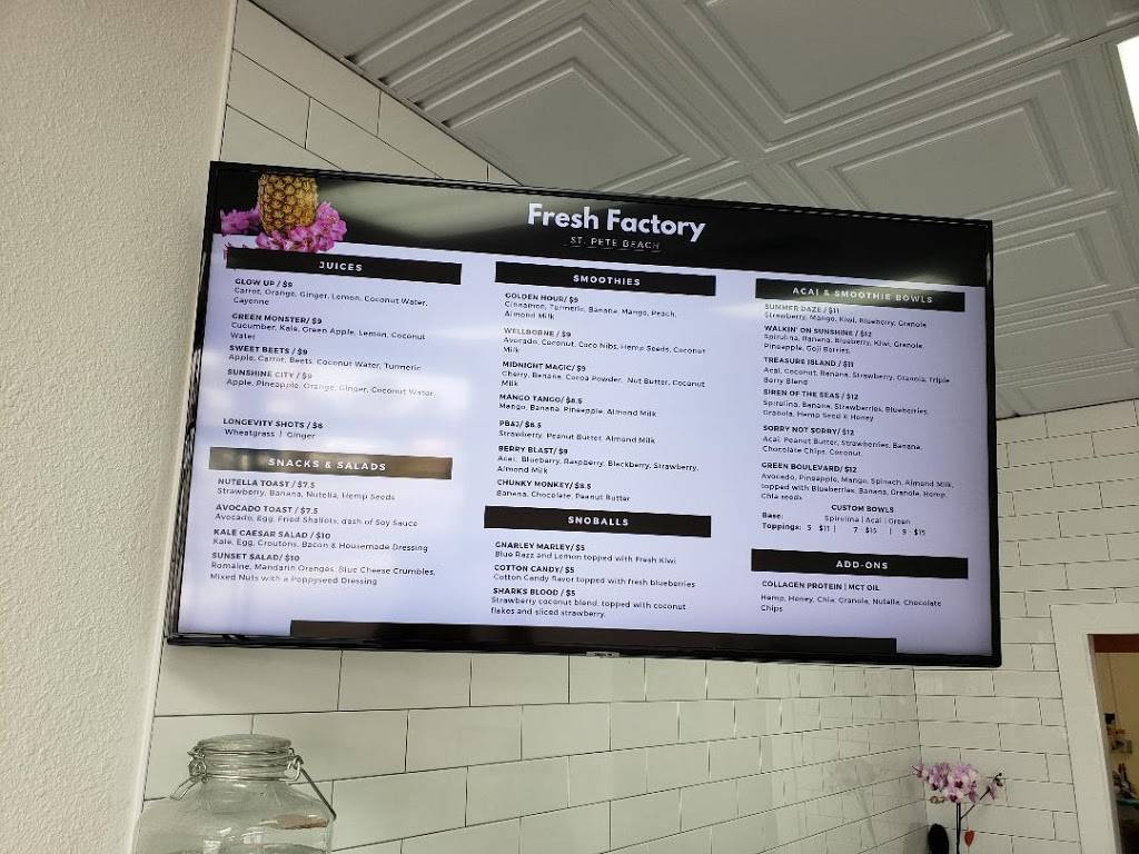 Fresh Factory | restaurant | 7350 Gulf Blvd, St. Petersburg, FL 33706, USA | 7272906954 OR +1 727-290-6954
