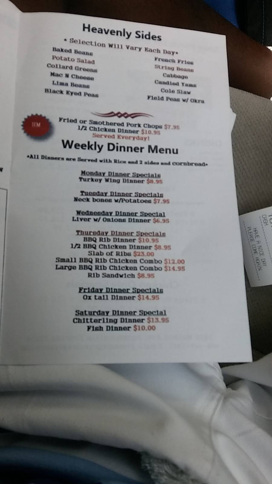 Heavenly Manna | restaurant | 1429 Melson Ave, Jacksonville, FL 32254, USA | 9044442463 OR +1 904-444-2463