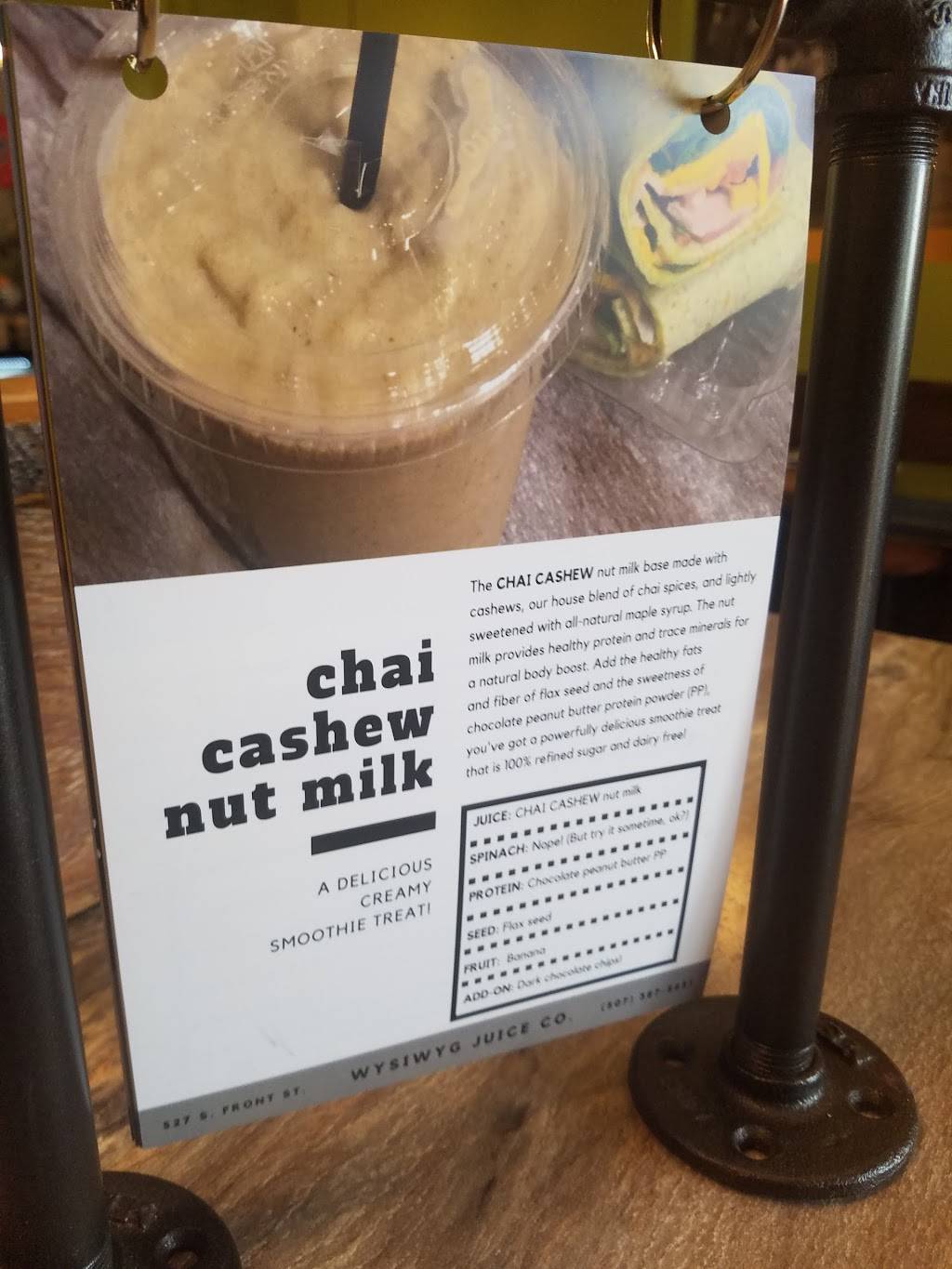 WYSIWYG Juice Co. | restaurant | 527 S Front St, Mankato, MN 56001, USA | 5073875651 OR +1 507-387-5651