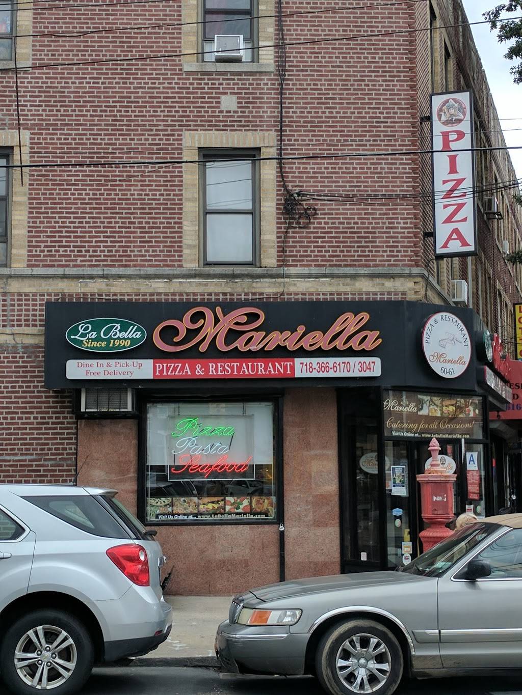 La Bella Mariella | restaurant | 3579, 6061 Fresh Pond Rd, Flushing, NY 11378, USA | 7183666170 OR +1 718-366-6170
