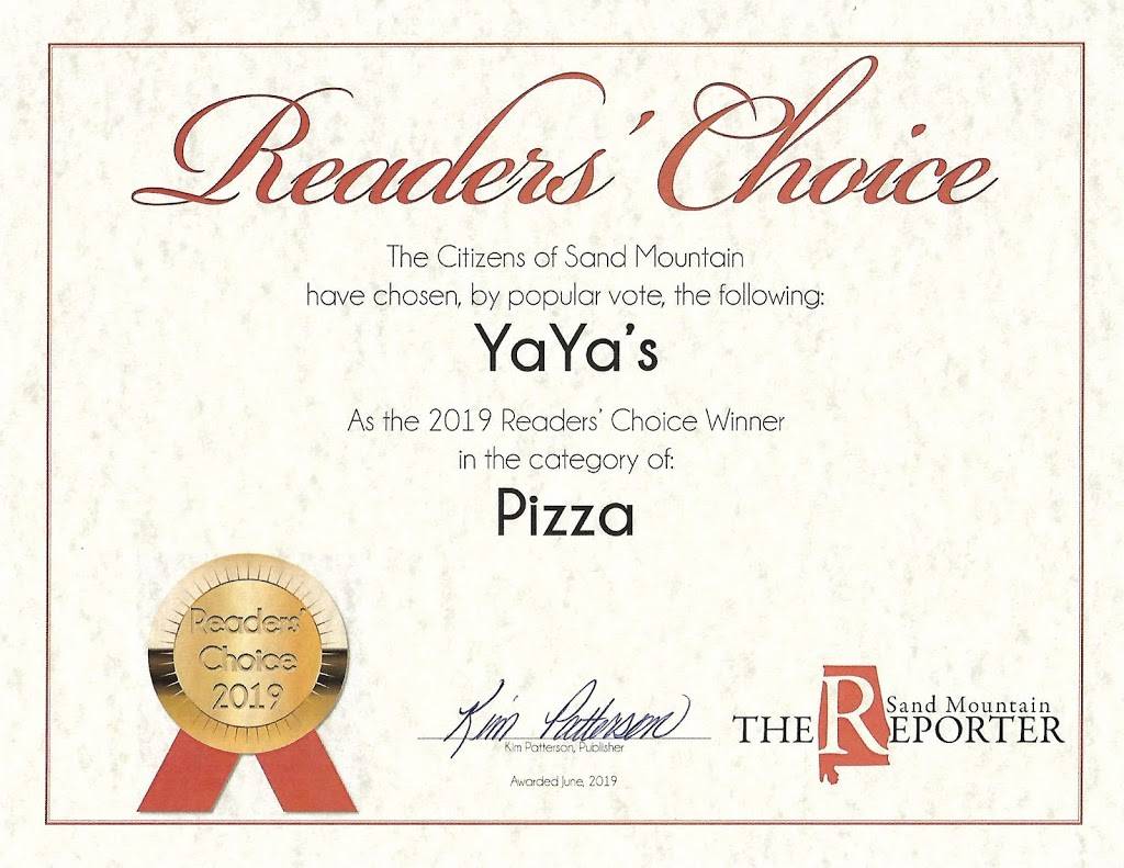 YaYas Pizza Palace | restaurant | 12982 US-431, Sardis City, AL 35956, USA | 2562815078 OR +1 256-281-5078