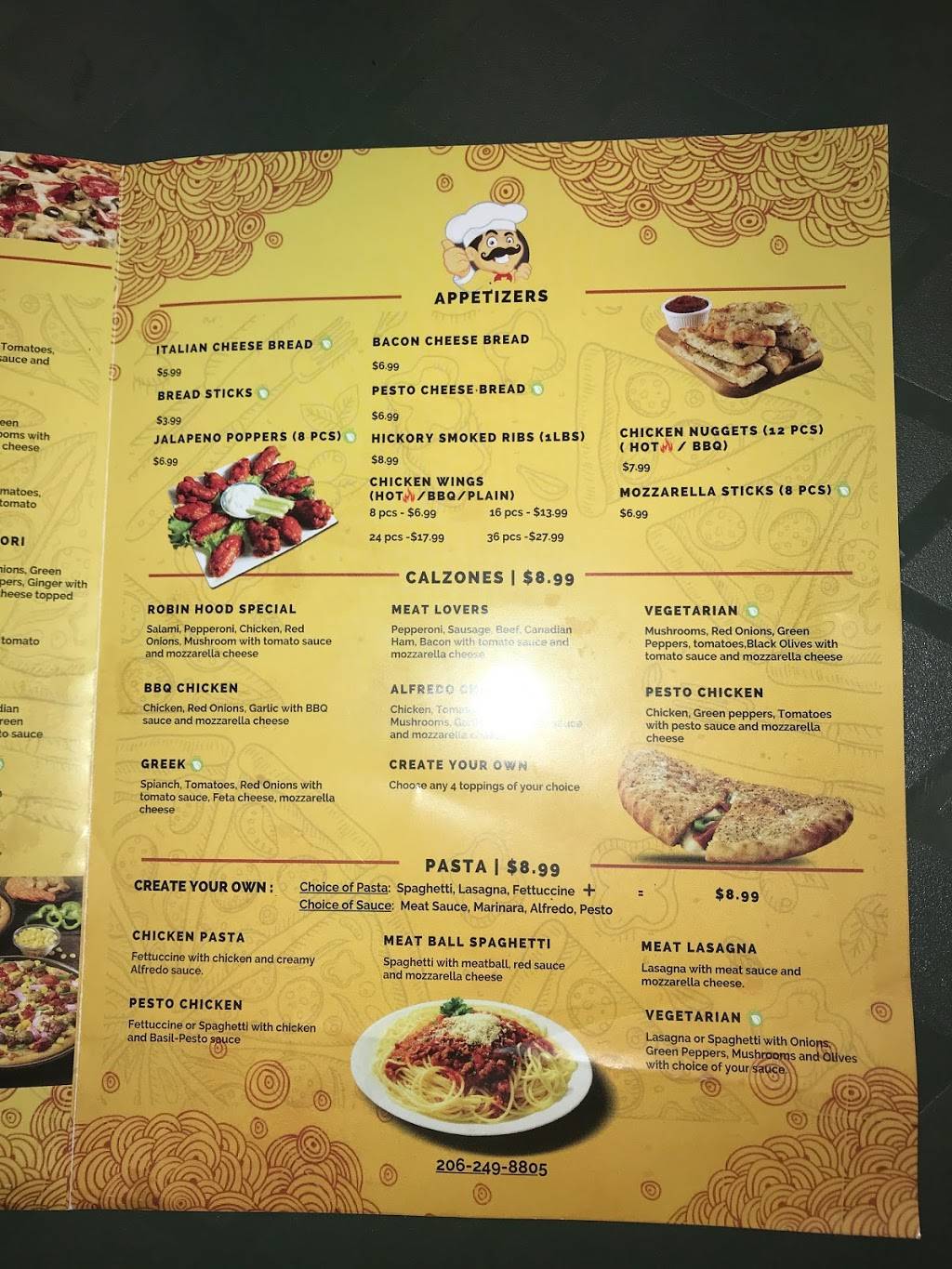 Robin Hood Pizza | restaurant | 24823 Pacific Hwy S, Kent, WA 98032, USA | 2062498805 OR +1 206-249-8805