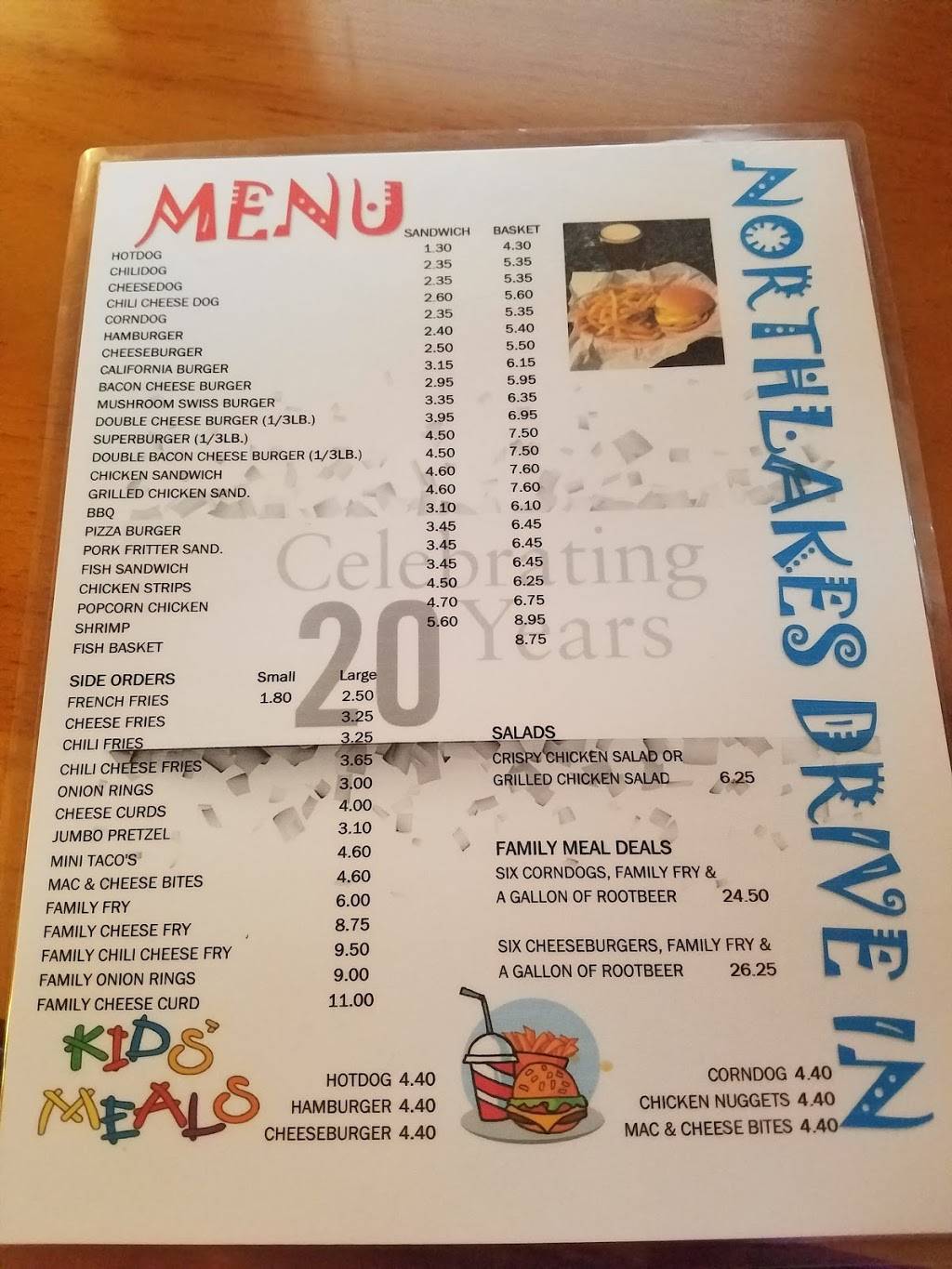 Northlakes Drive In | restaurant | 410 2nd St, Chetek, WI 54728, USA | 7159243325 OR +1 715-924-3325