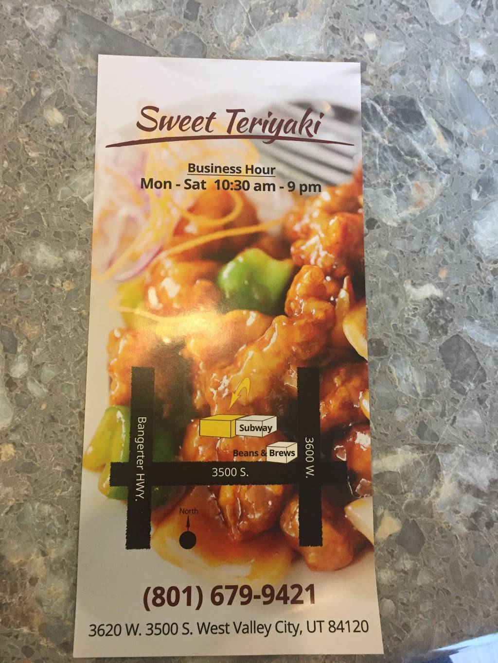Sweet Teriyaki | restaurant | 3620 3500 S, West Valley City, UT 84120, USA | 8016799421 OR +1 801-679-9421