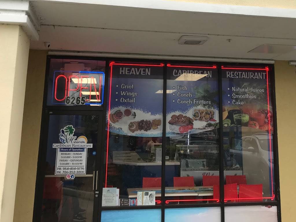 Heaven Caribbean Restaurant | restaurant | 6265 SW 41st St, Miramar, FL 33023, USA | 9544049776 OR +1 954-404-9776
