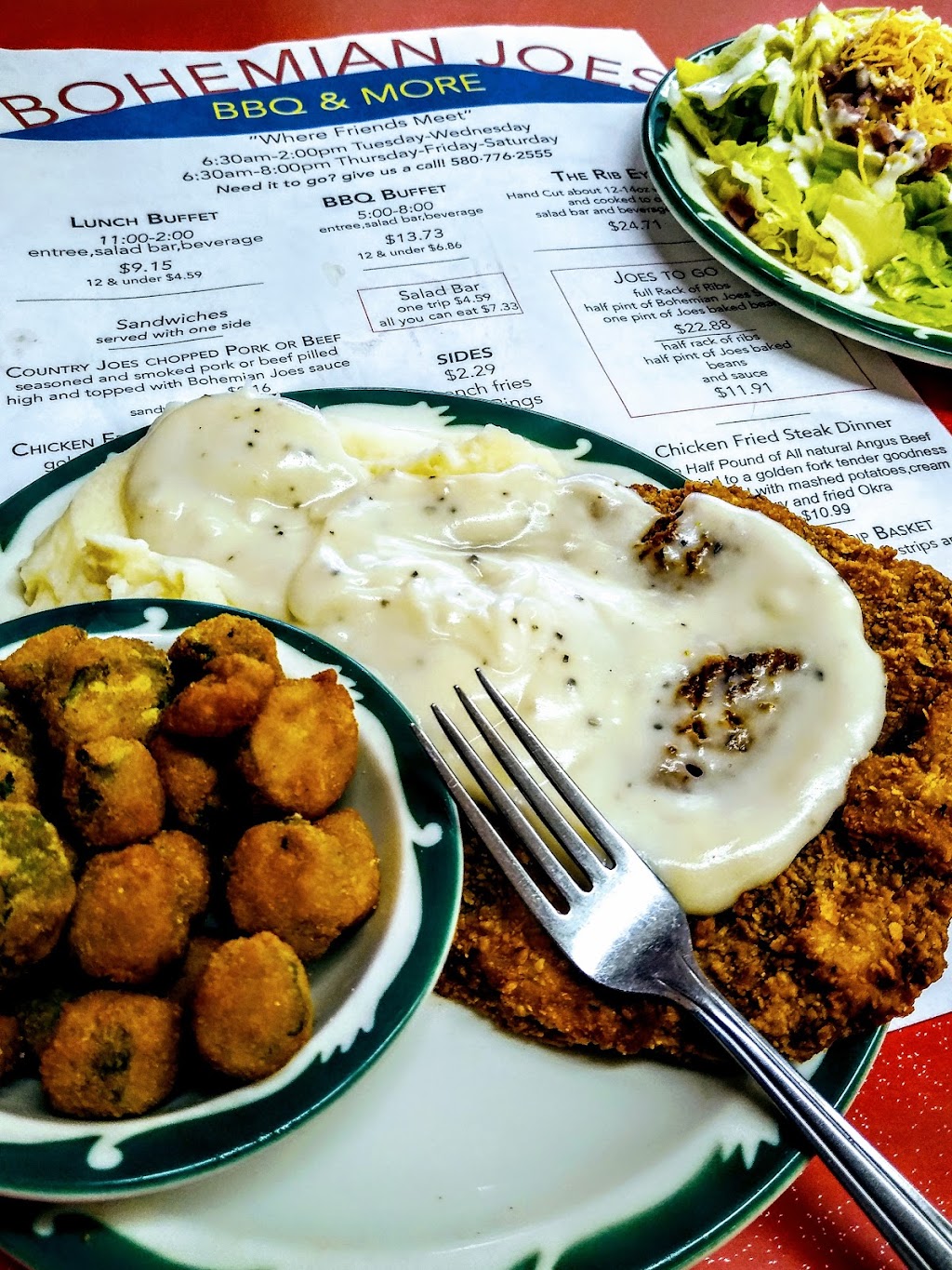 Bohemian Joe’s BBQ & More | cafe | 47096 US-412, Meno, OK 73760, USA | 5807762555 OR +1 580-776-2555