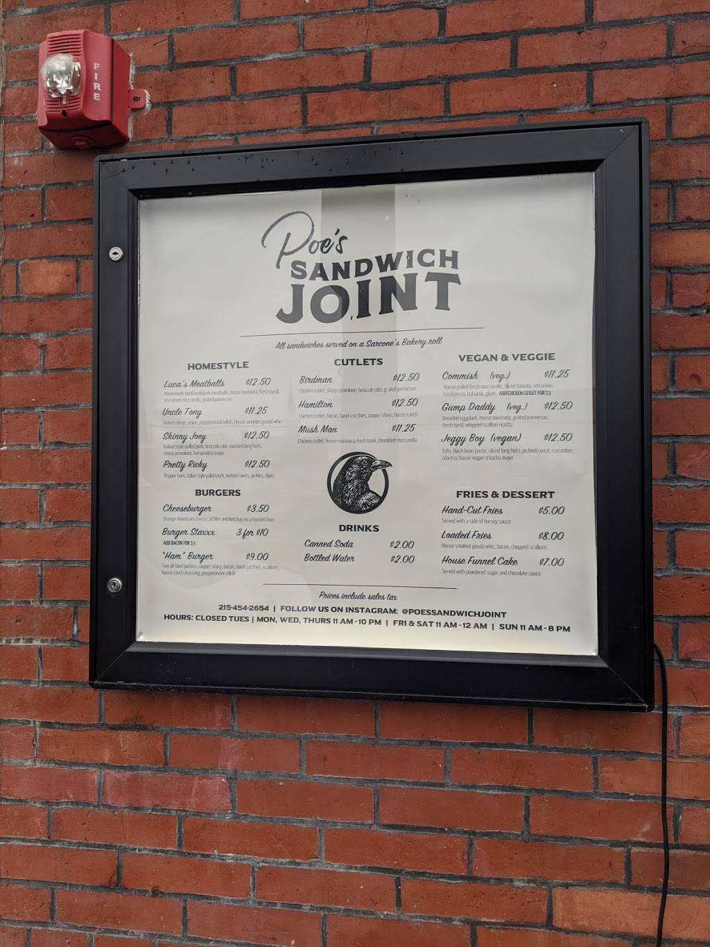 Poes Sandwich Joint | restaurant | 1710 N 5th St, Philadelphia, PA 19122, USA | 2154542654 OR +1 215-454-2654